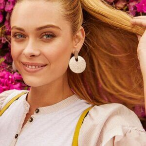 New Kendra Scott Didi Statement Earrings 14k Rose Gold Plated Over Brass NWT